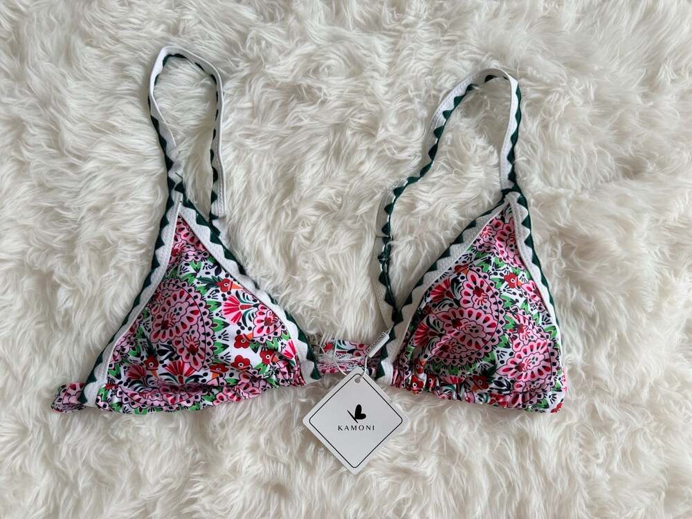 Kamoni Floral Print Bikini Top Size XL
